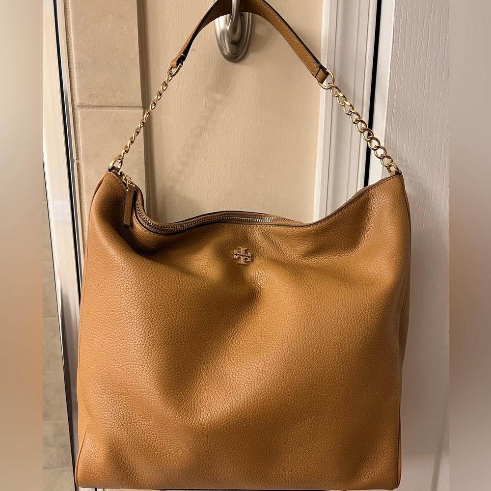 Tory Burch Pebbled Leather Hobo Tote